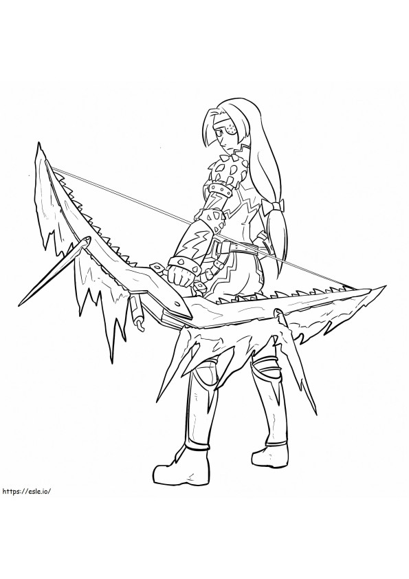 Monster Hunter Character coloring page