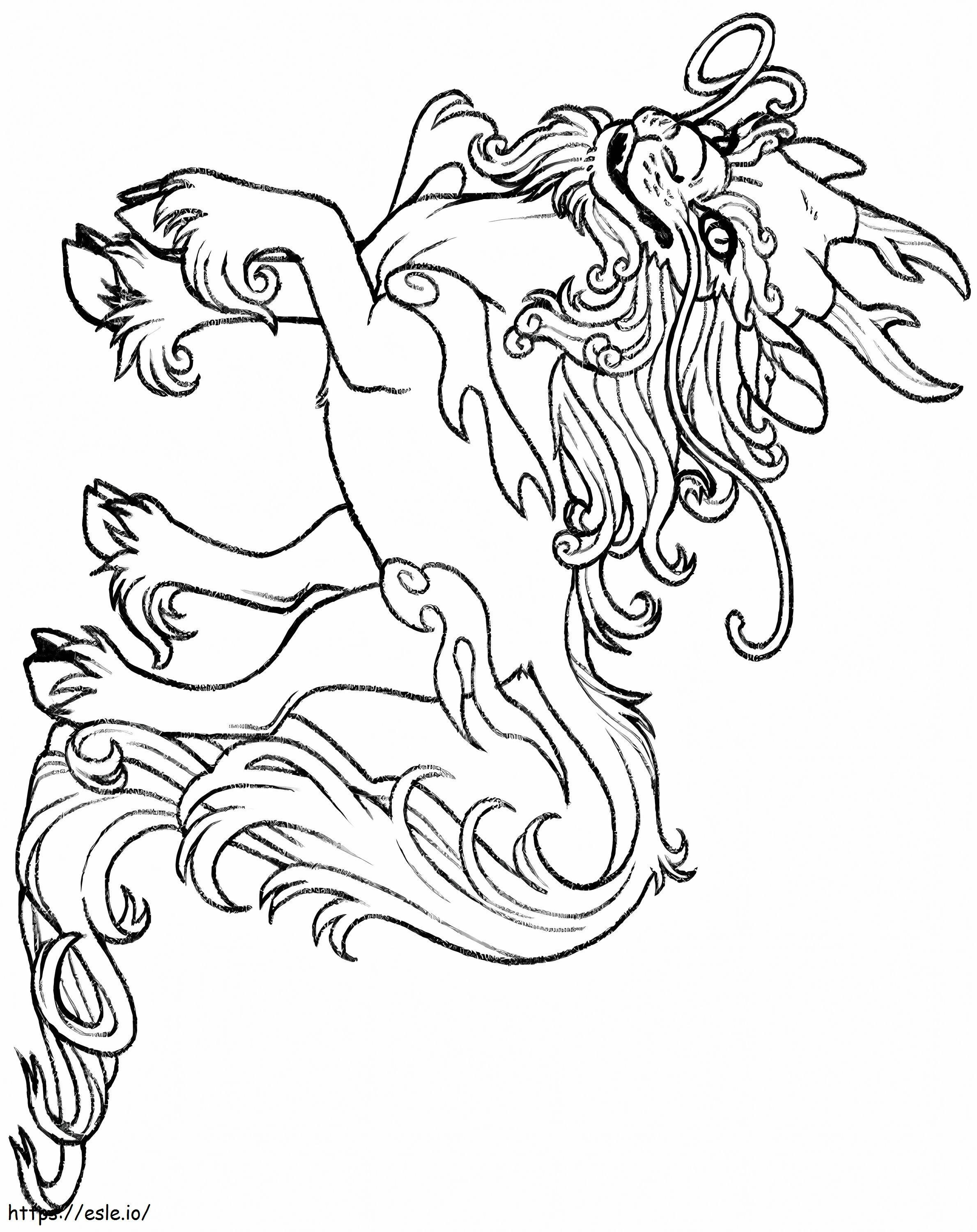 Made Unicorn A4 coloring page