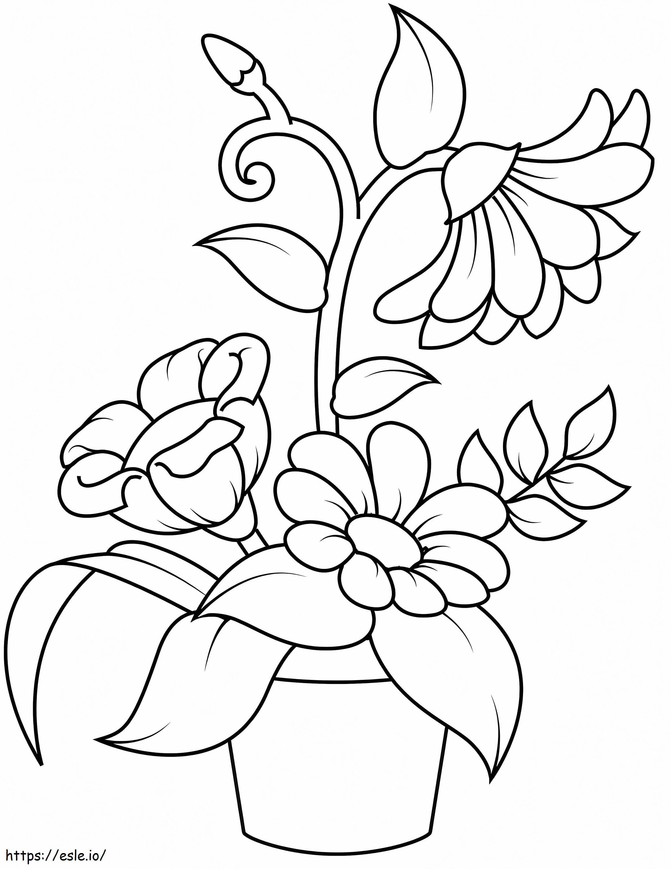 Print Flower Pot coloring page
