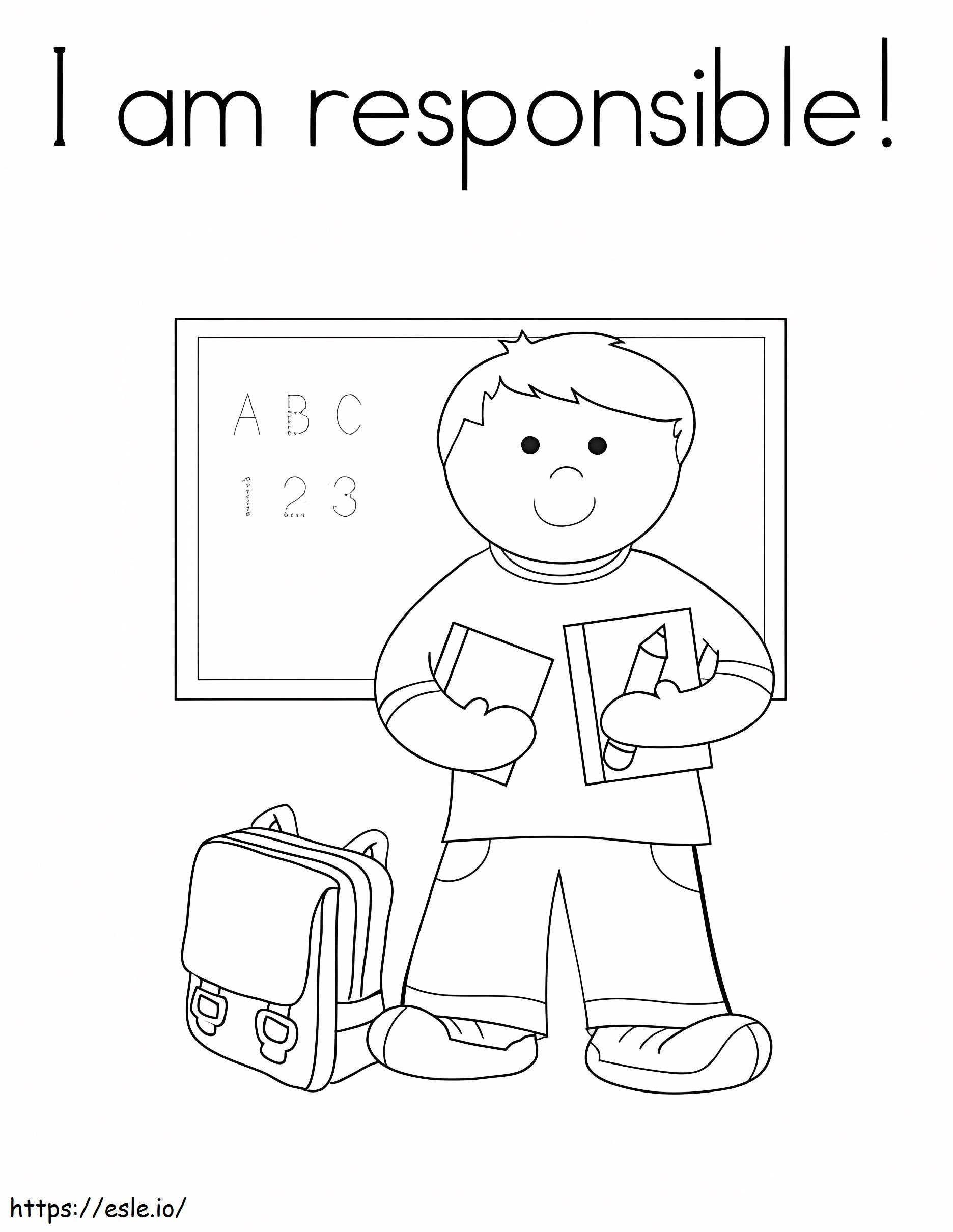 I Am Responsible coloring page