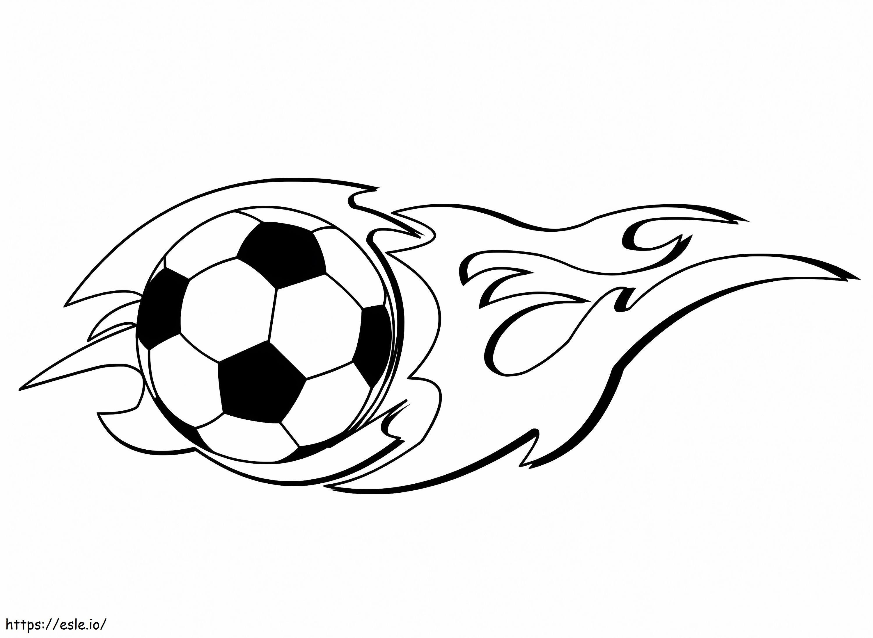 The Ball Is On Fire coloring page