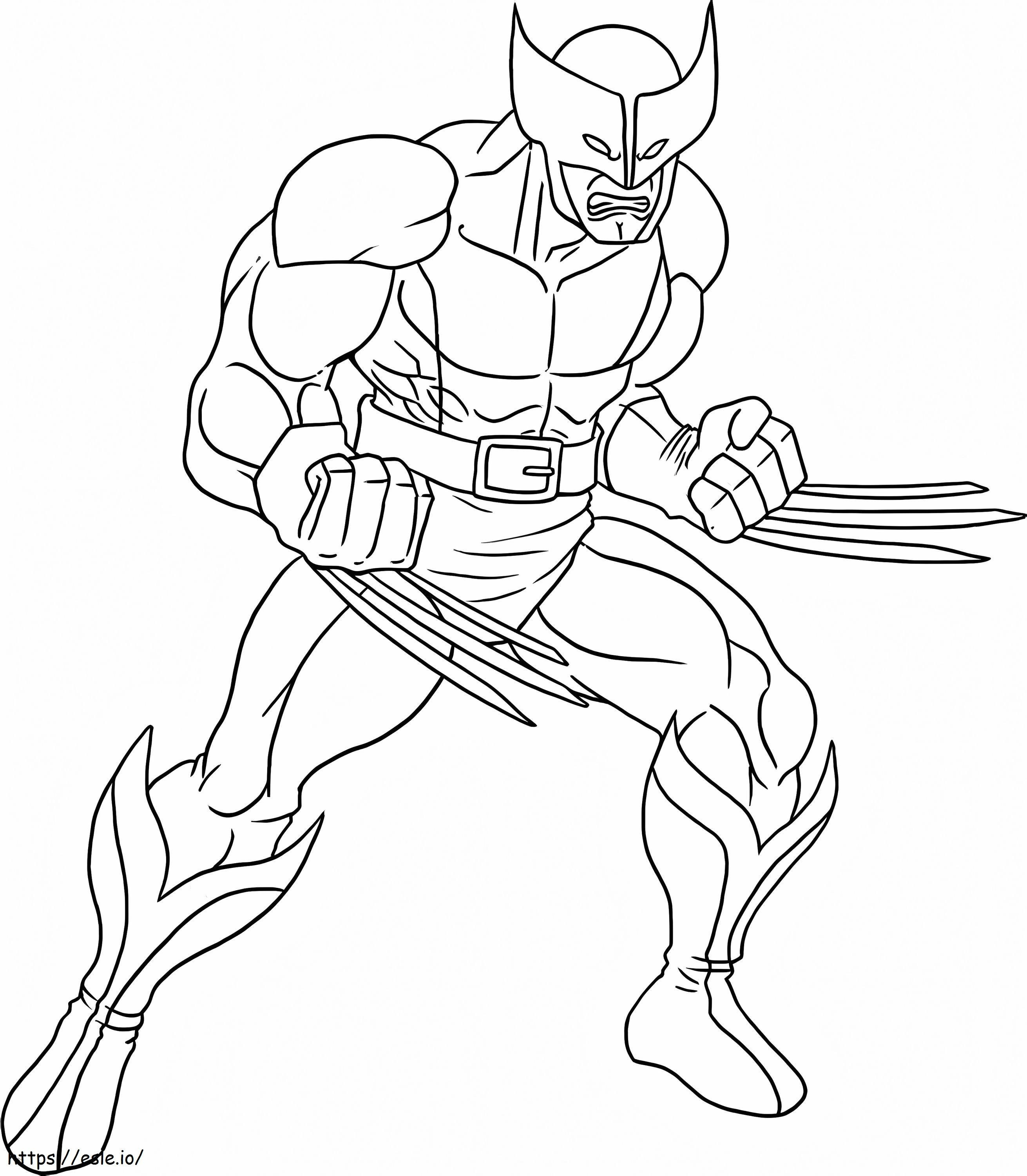 Wolverine irritado para colorir