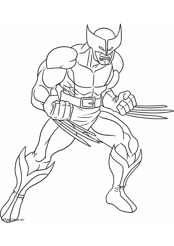 Angry Wolverine coloring page