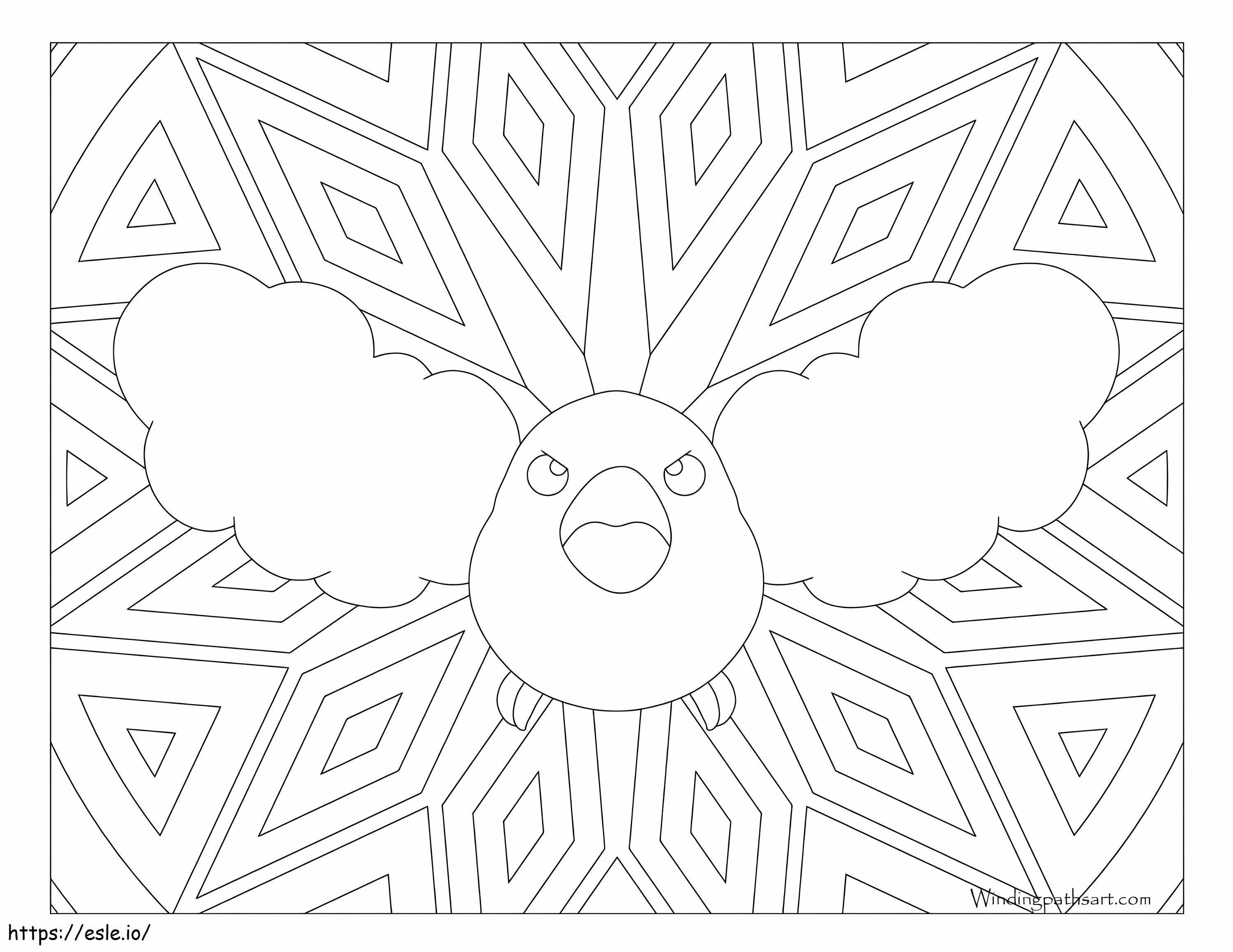 Printable Swablu Pokemon coloring page