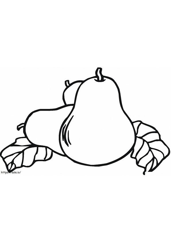 Three Pears 1 coloring page