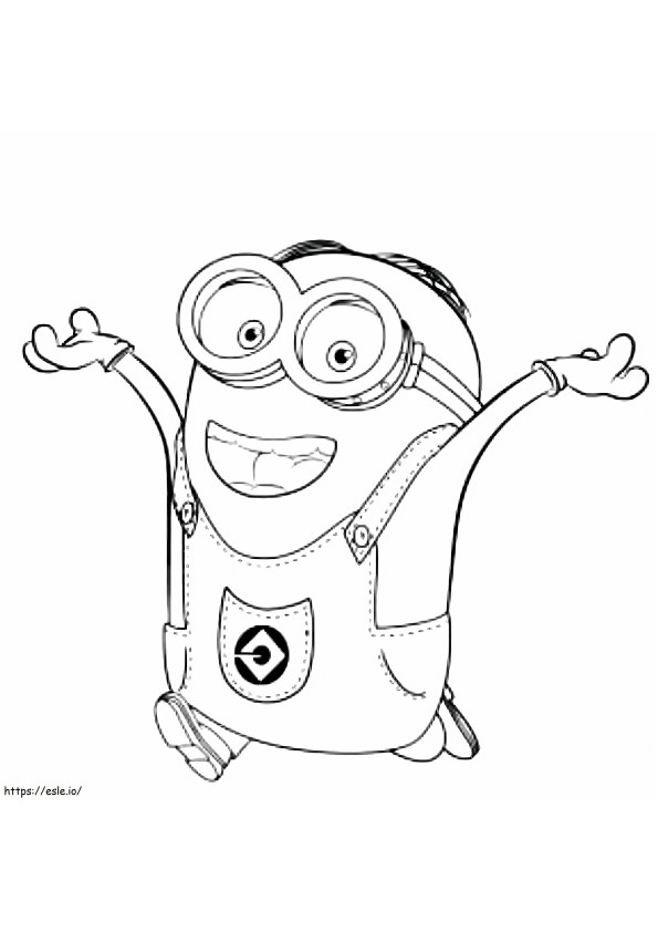 Minion Running coloring page