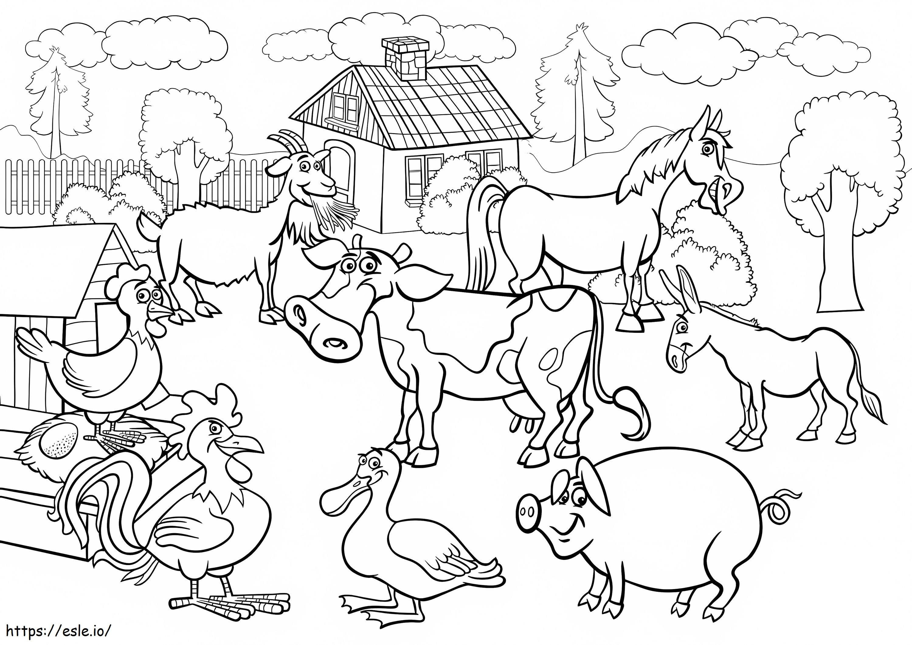 Back At The Barnyard coloring page
