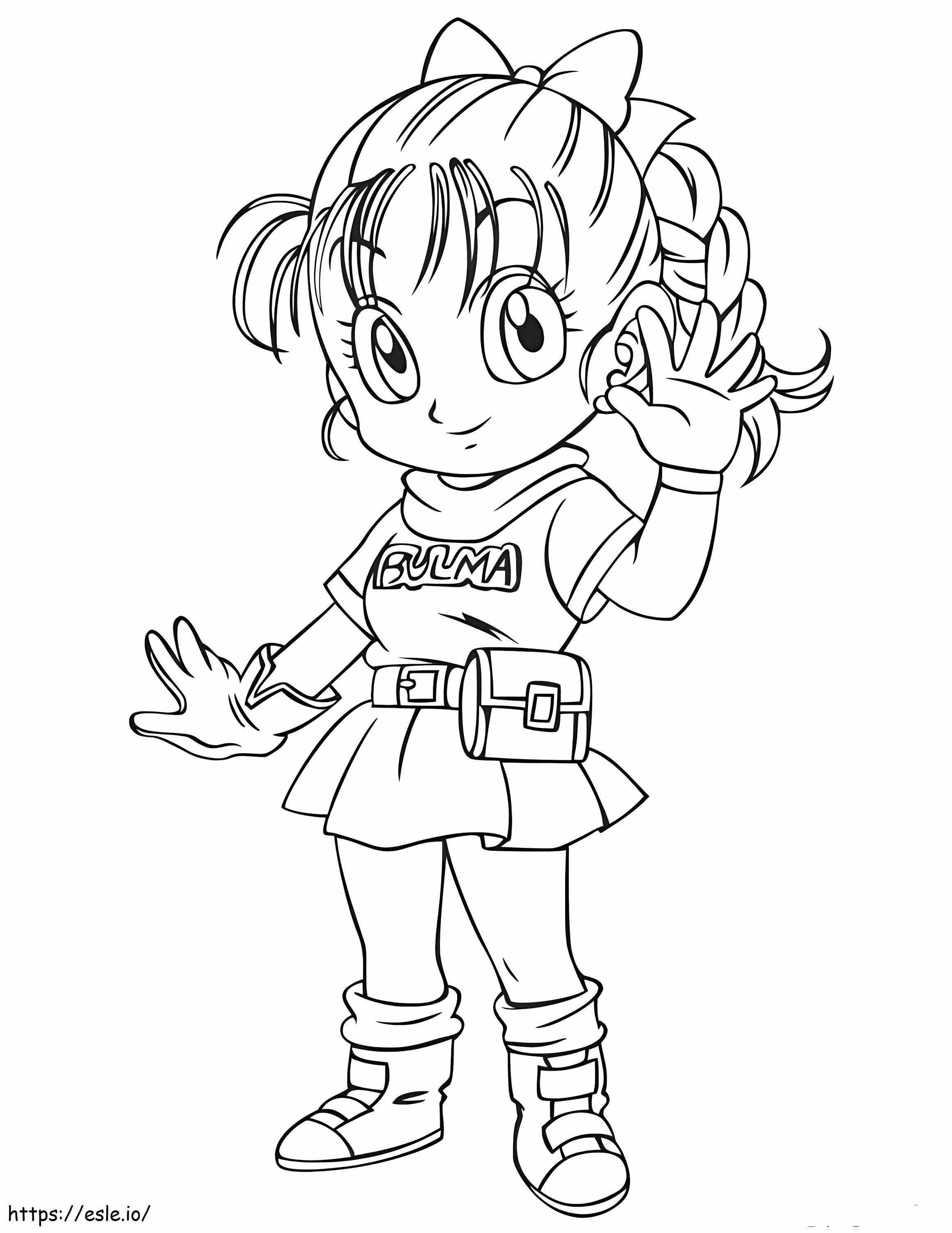 Little Bulma Smiling coloring page