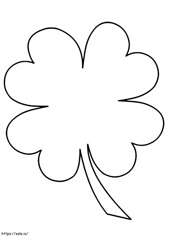 Coloriage Trèfle à quatre feuilles 3 à imprimer dessin