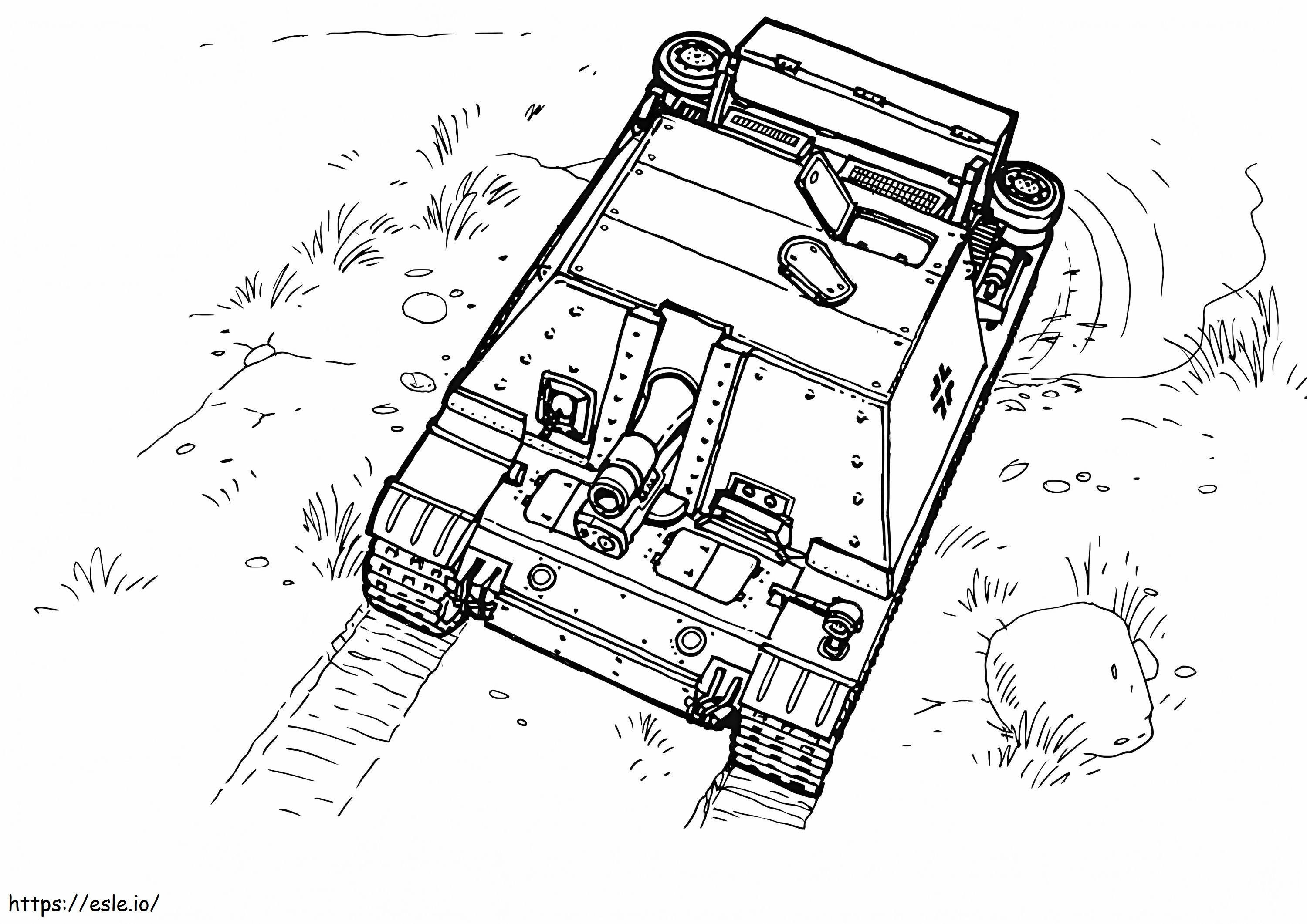 Tank Sturmpanzer coloring page