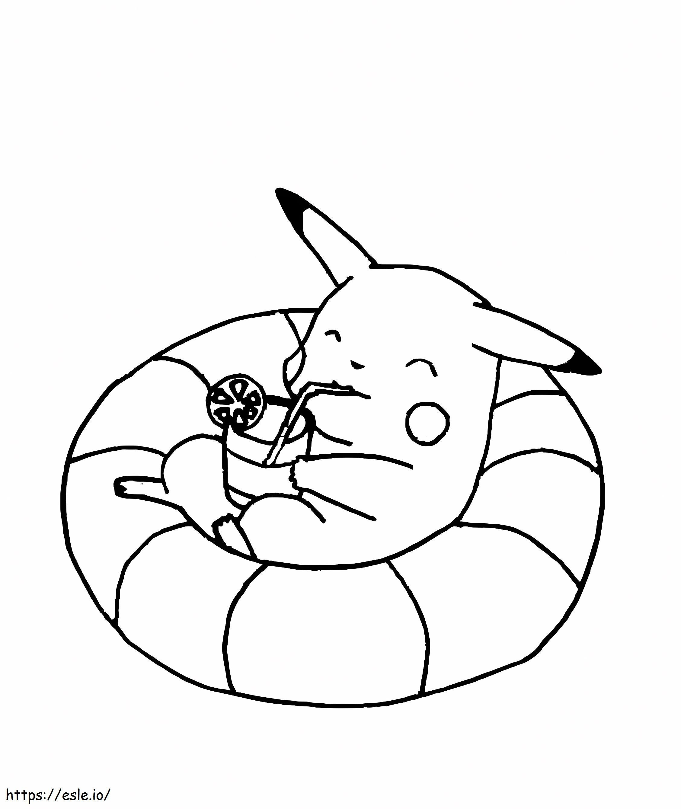 Coloriage Pikachu s'arrête à imprimer dessin