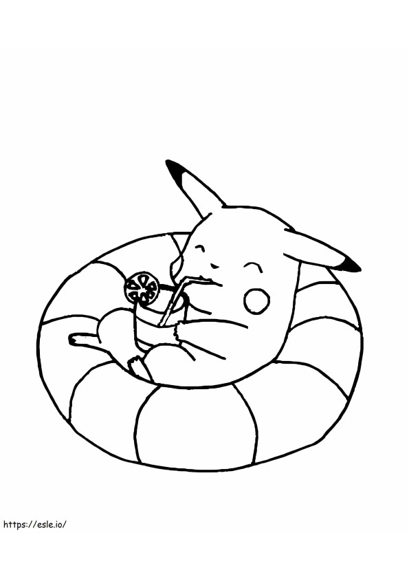 Pikachu Berhenti Gambar Mewarnai