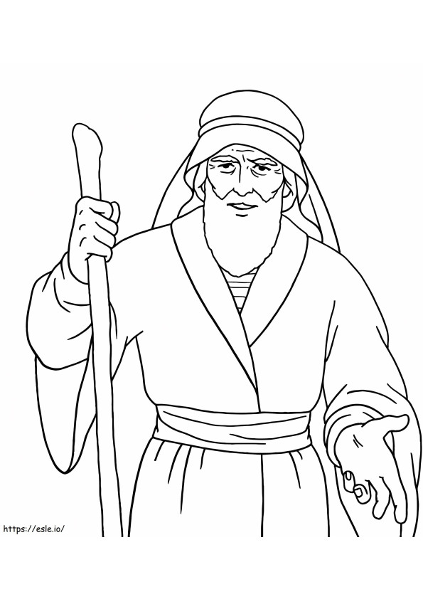 Desen impresionant al lui Moise pentru colorat de colorat