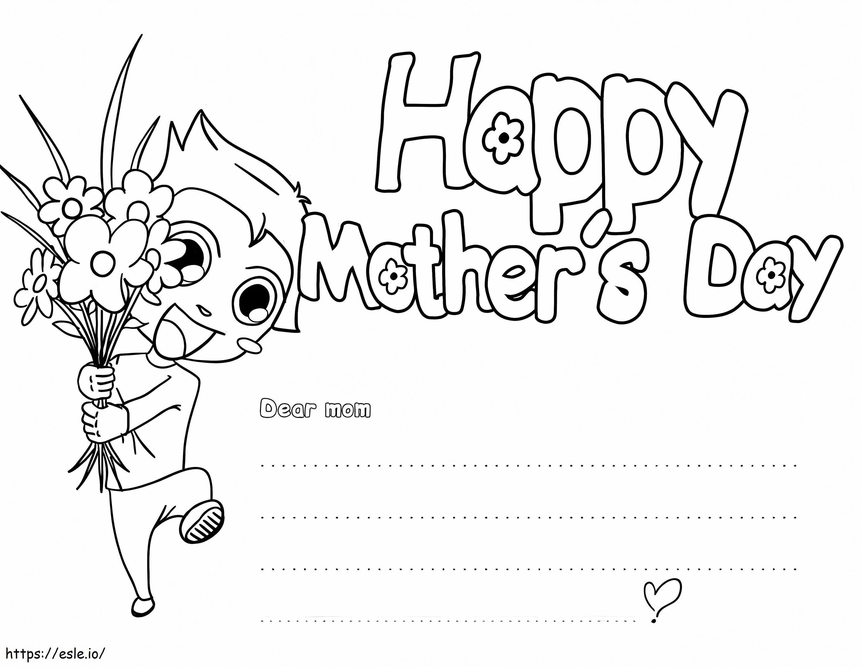 Flowers For Mom coloring page