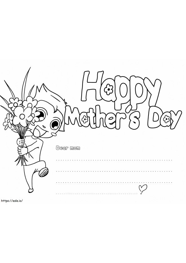 Coloriage Fleurs pour maman à imprimer dessin