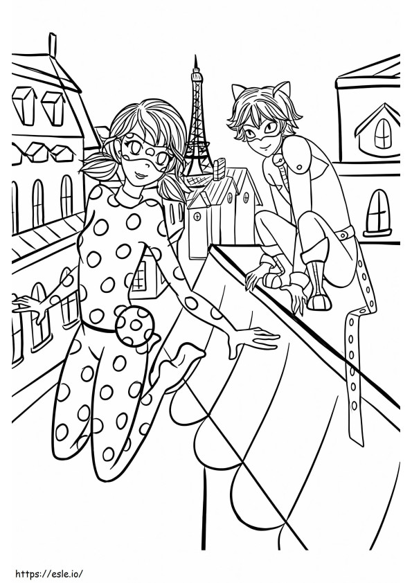 Ladybug And Black Cat 3 coloring page