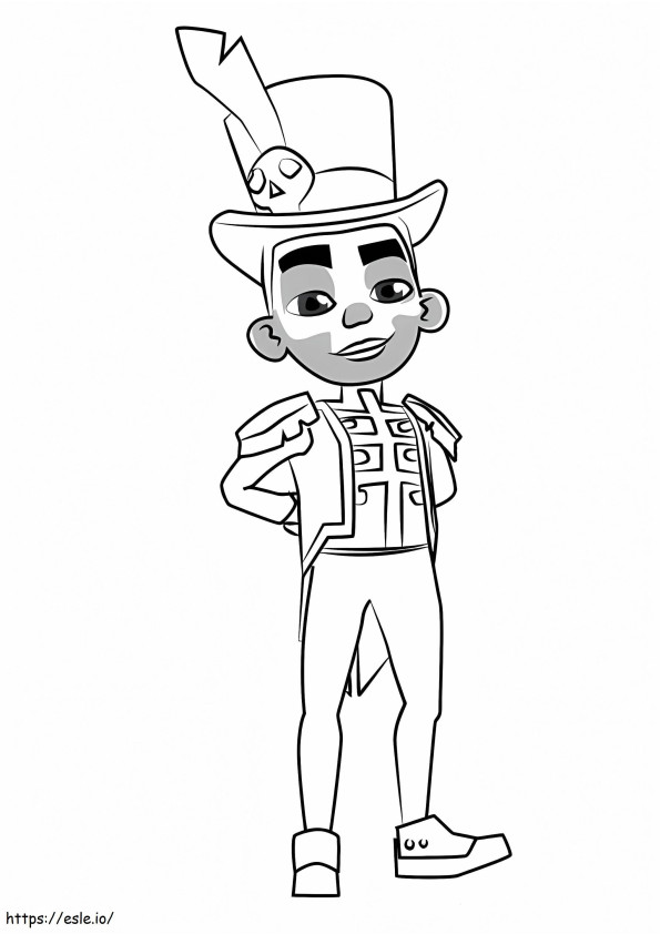Eddy From Subway Surfers coloring page