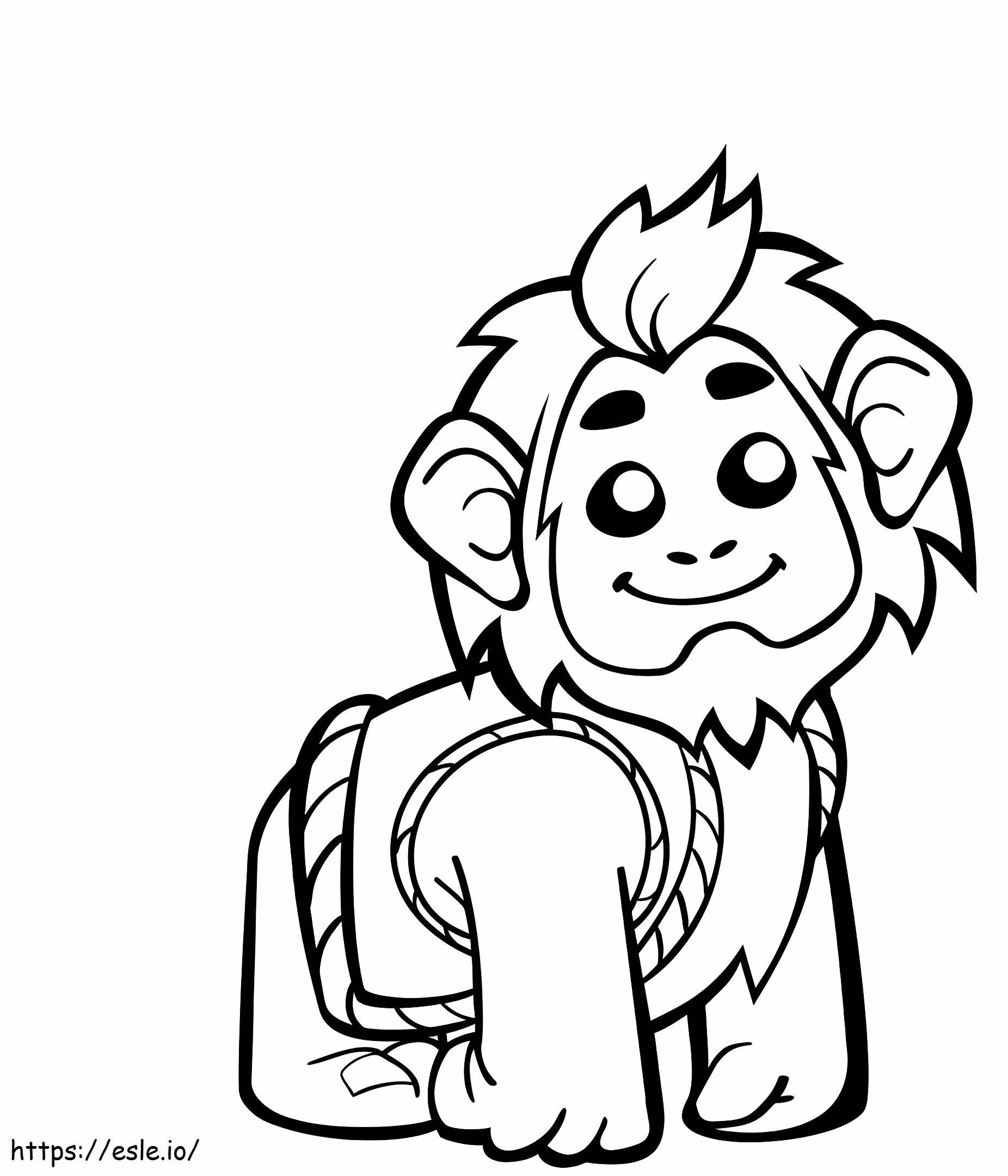 Cute Ape A4 coloring page