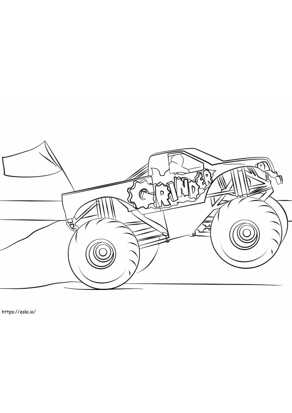 Grinder Monster Truck coloring page