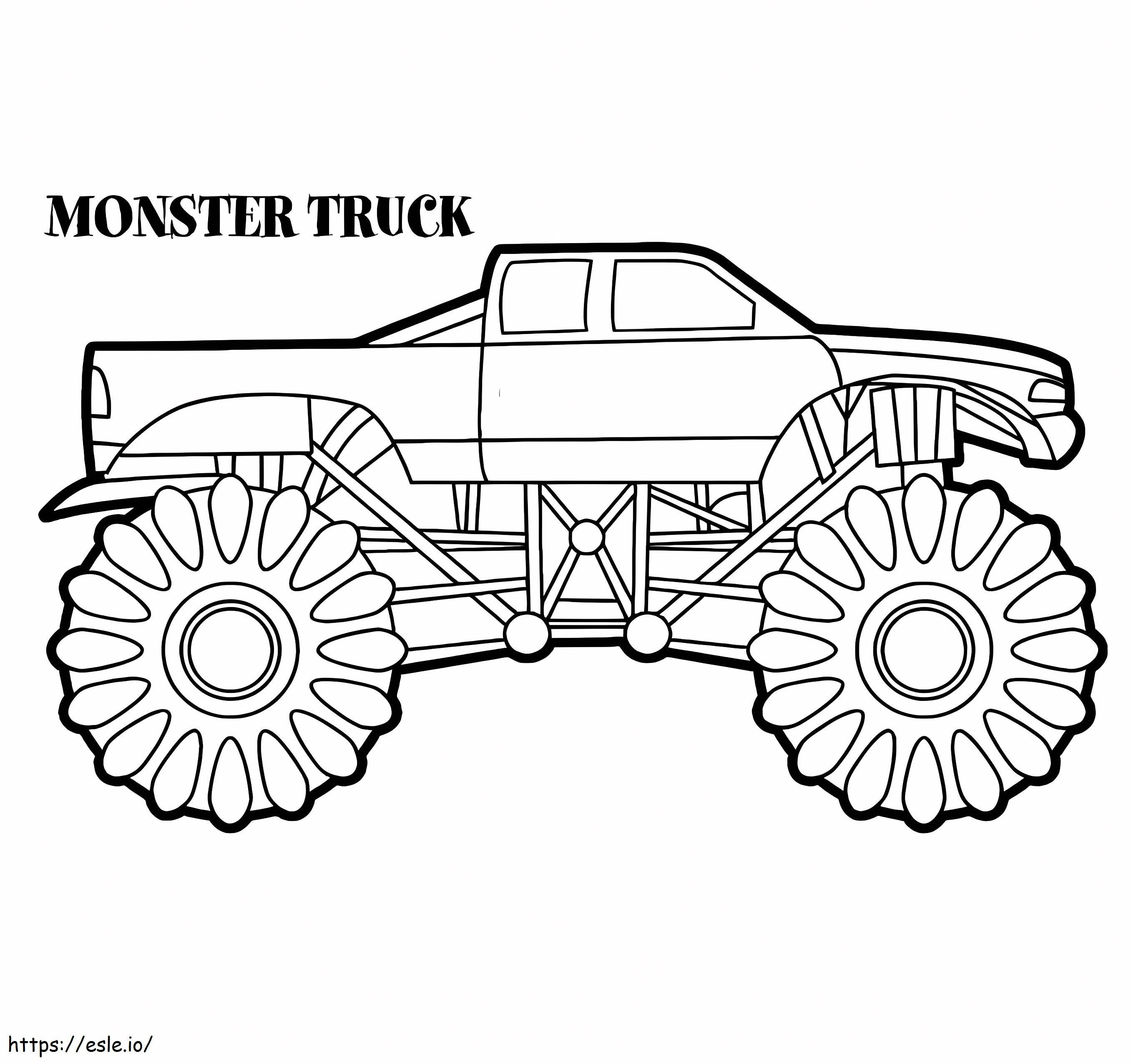 caminhão monstro 12 para colorir