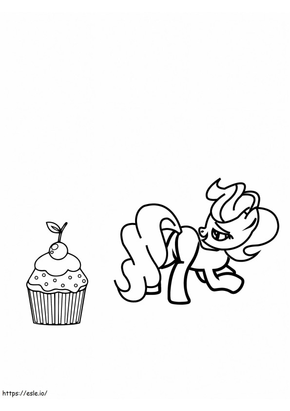 Cupcake și doamna tort de la My Little Pony de colorat