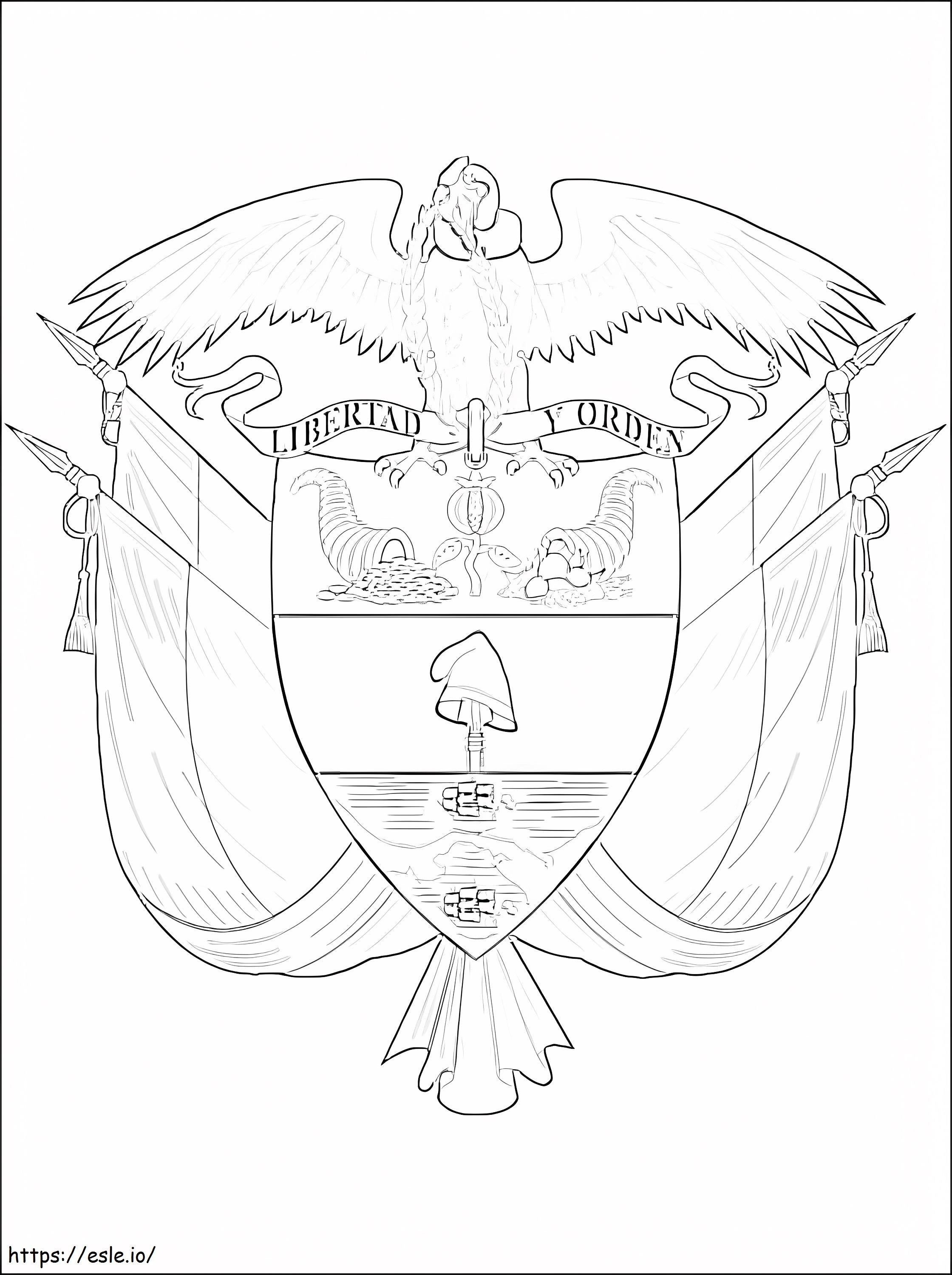 Coat Of Arms Of Colombia coloring page