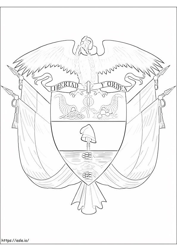 Coat Of Arms Of Colombia coloring page