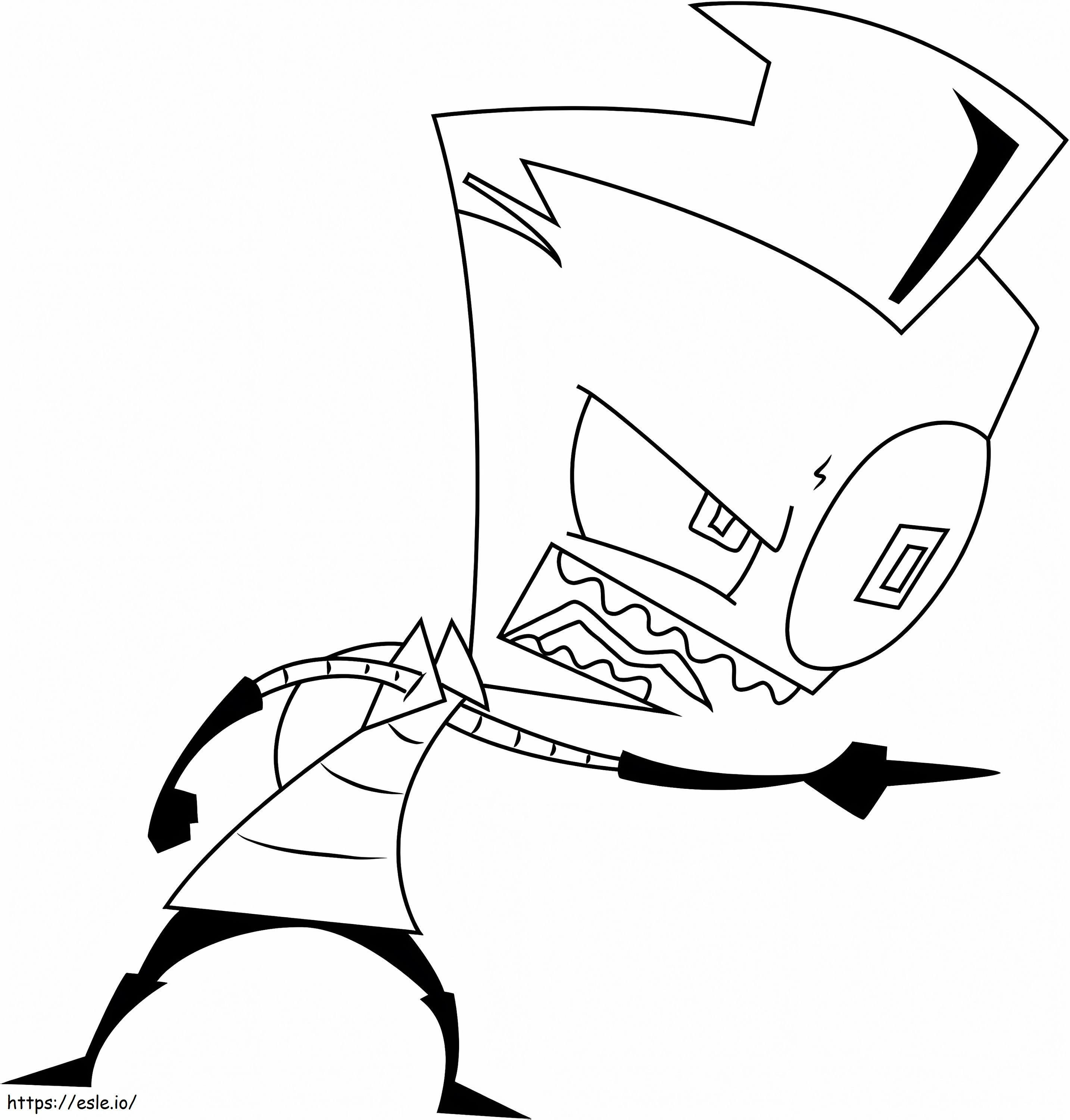 Free Invader Zim coloring page