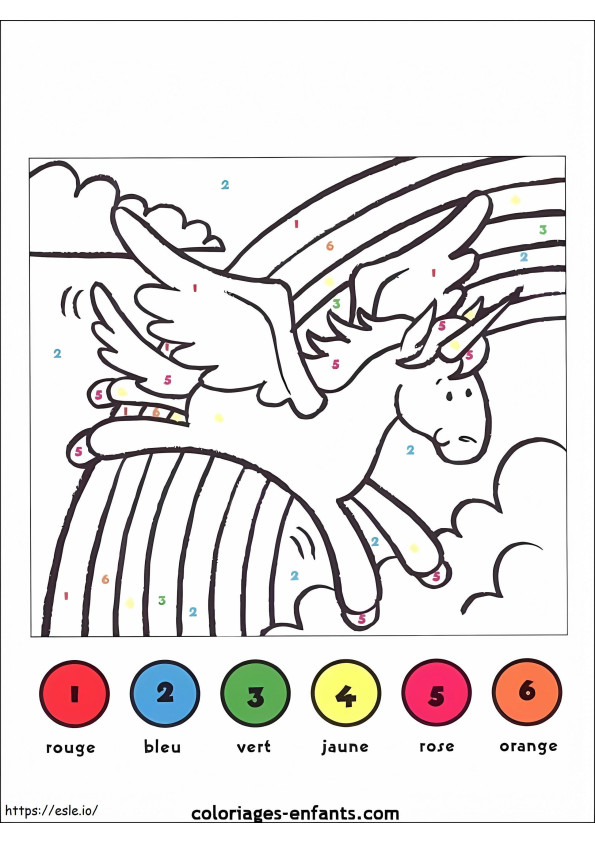 Unicorn magic 12 de colorat