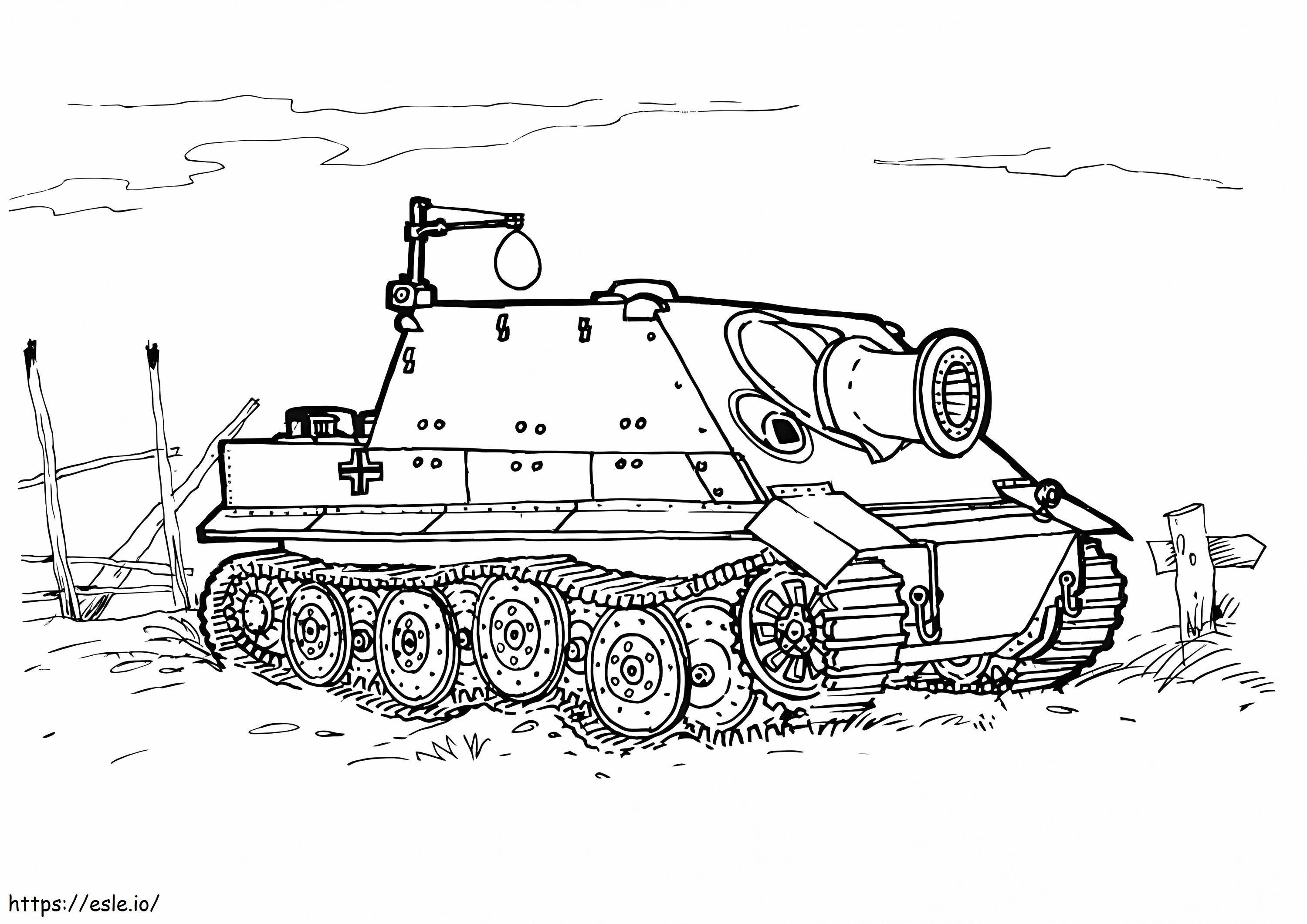 Tanque Sturmtiger coloring page