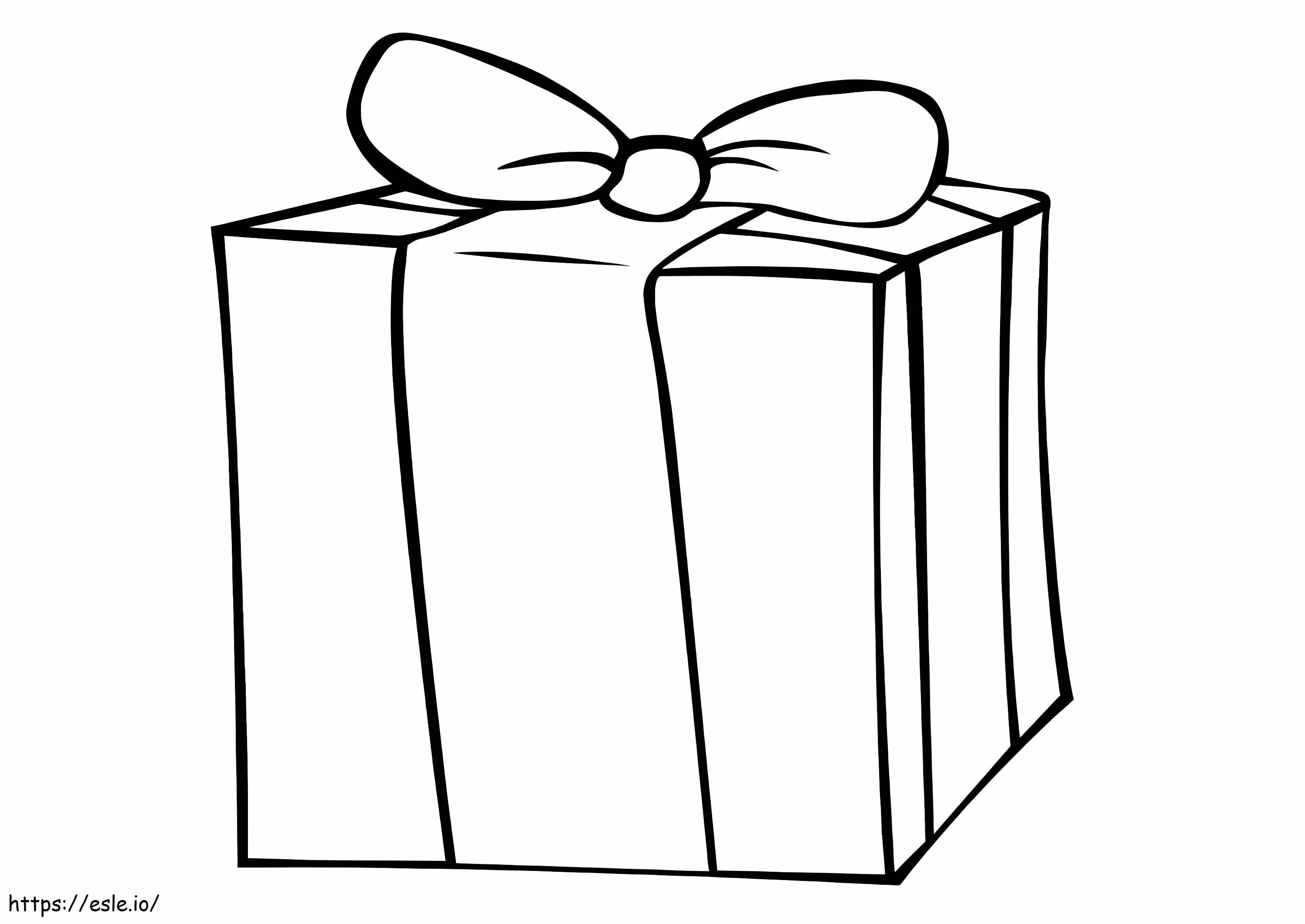Printable Gift Box coloring page