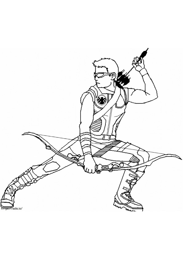 Awesome Hawkeye coloring page