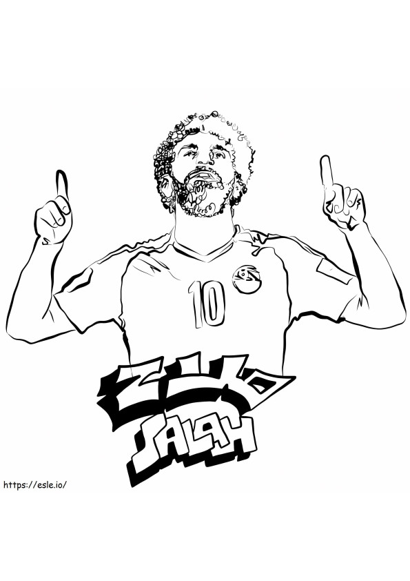 Mohamed Salah 14 coloring page