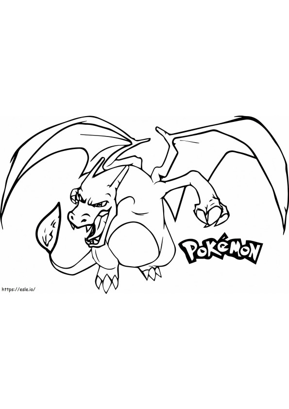 Ferocious Charizard coloring page