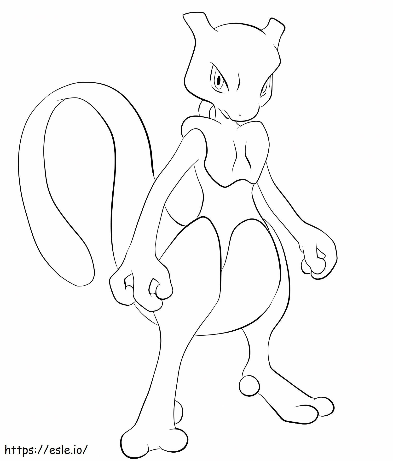 150 Mewtwo_A4 coloring page