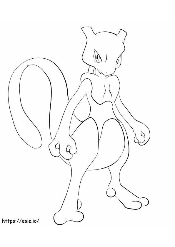 150 Mewtwo_A4 coloring page