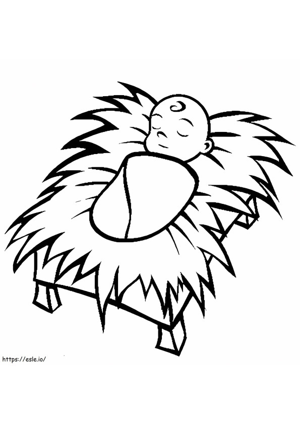 Printable Baby Jesus coloring page