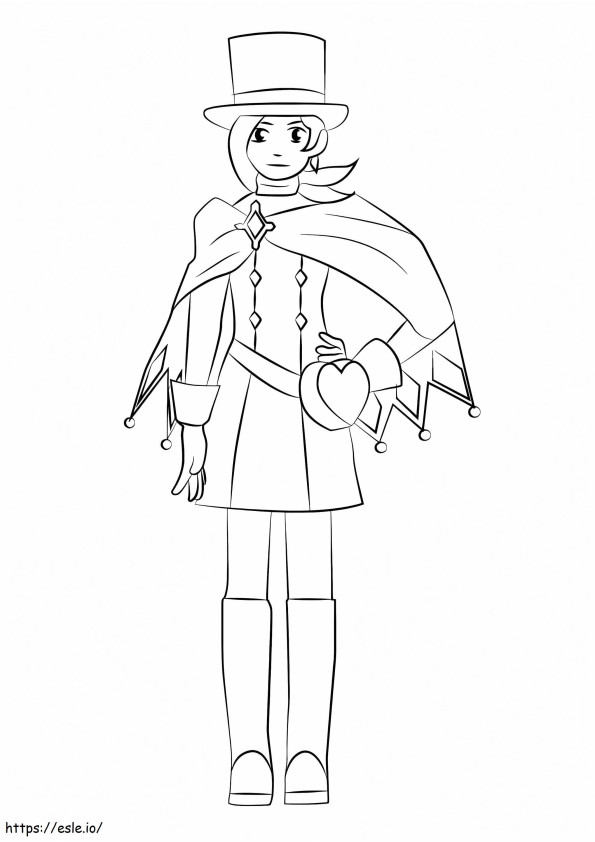 Trucy Wright From Ace Attorney coloring page