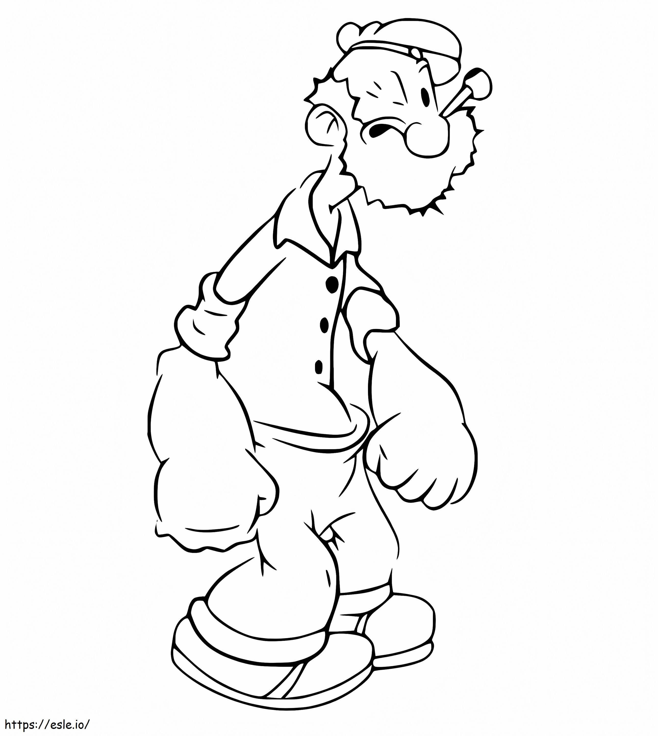 Old Popeye coloring page