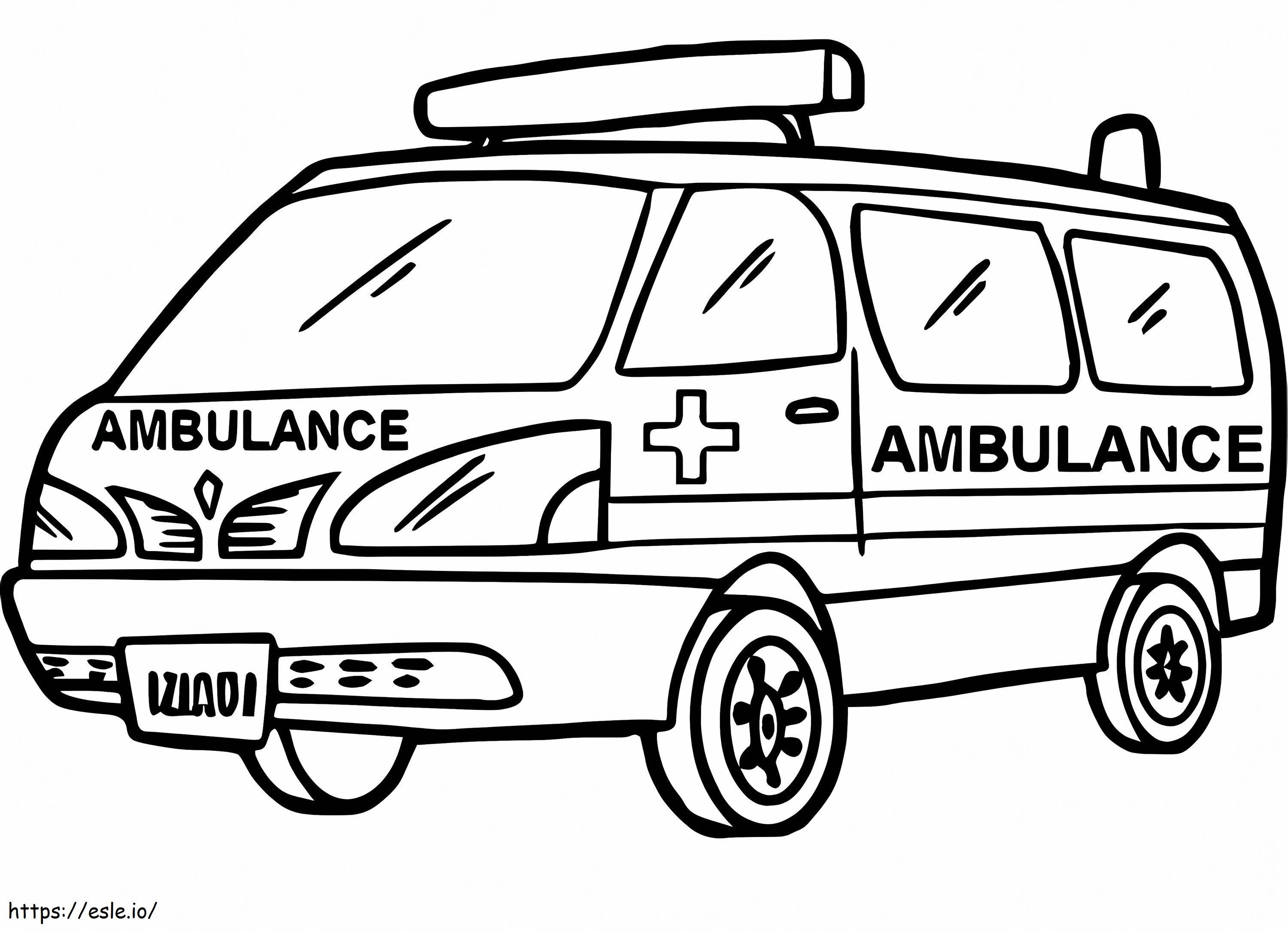 Coloriage ambulance 14 à imprimer dessin