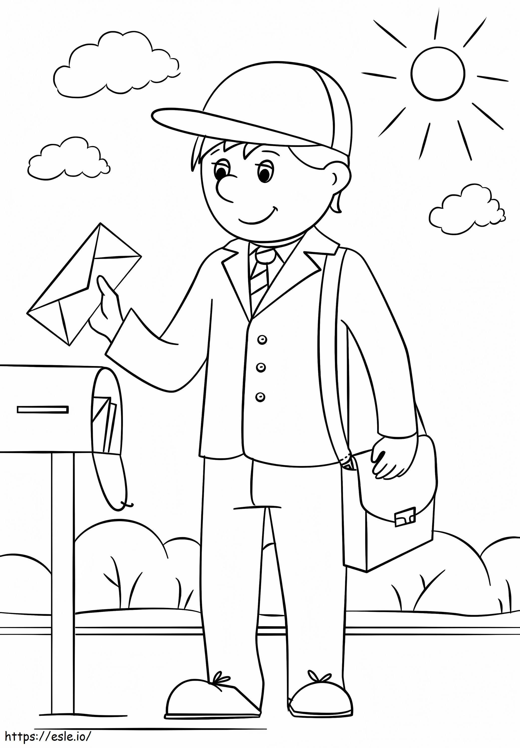 Mail Carrier coloring page