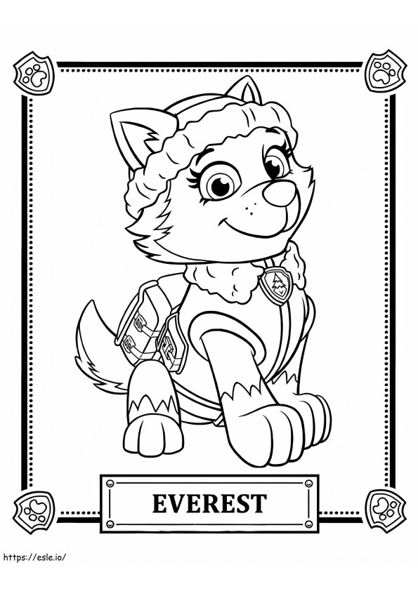 Everest Paw Patrol kleurplaat