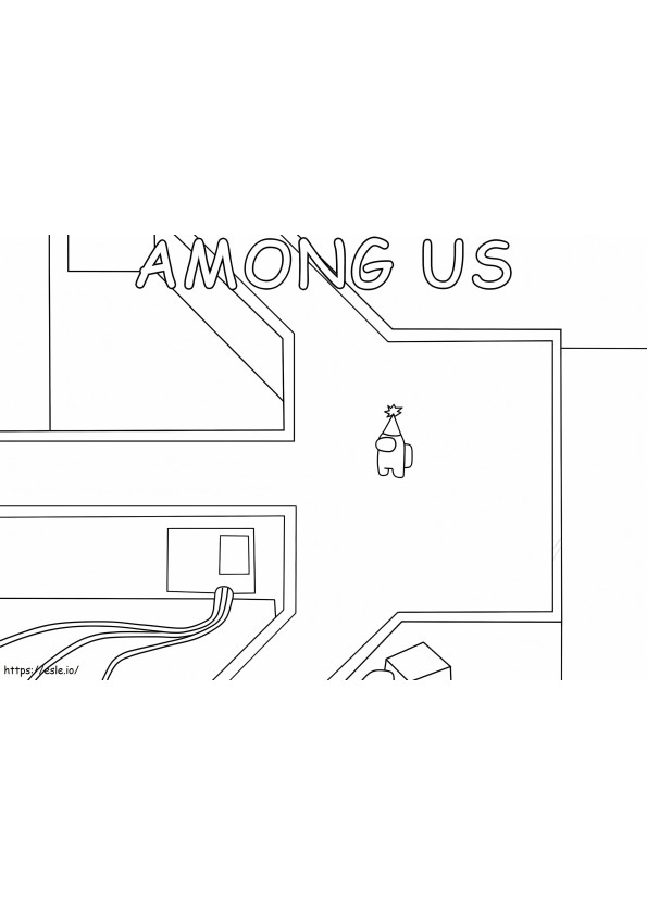 Among Us Spaceship coloring page