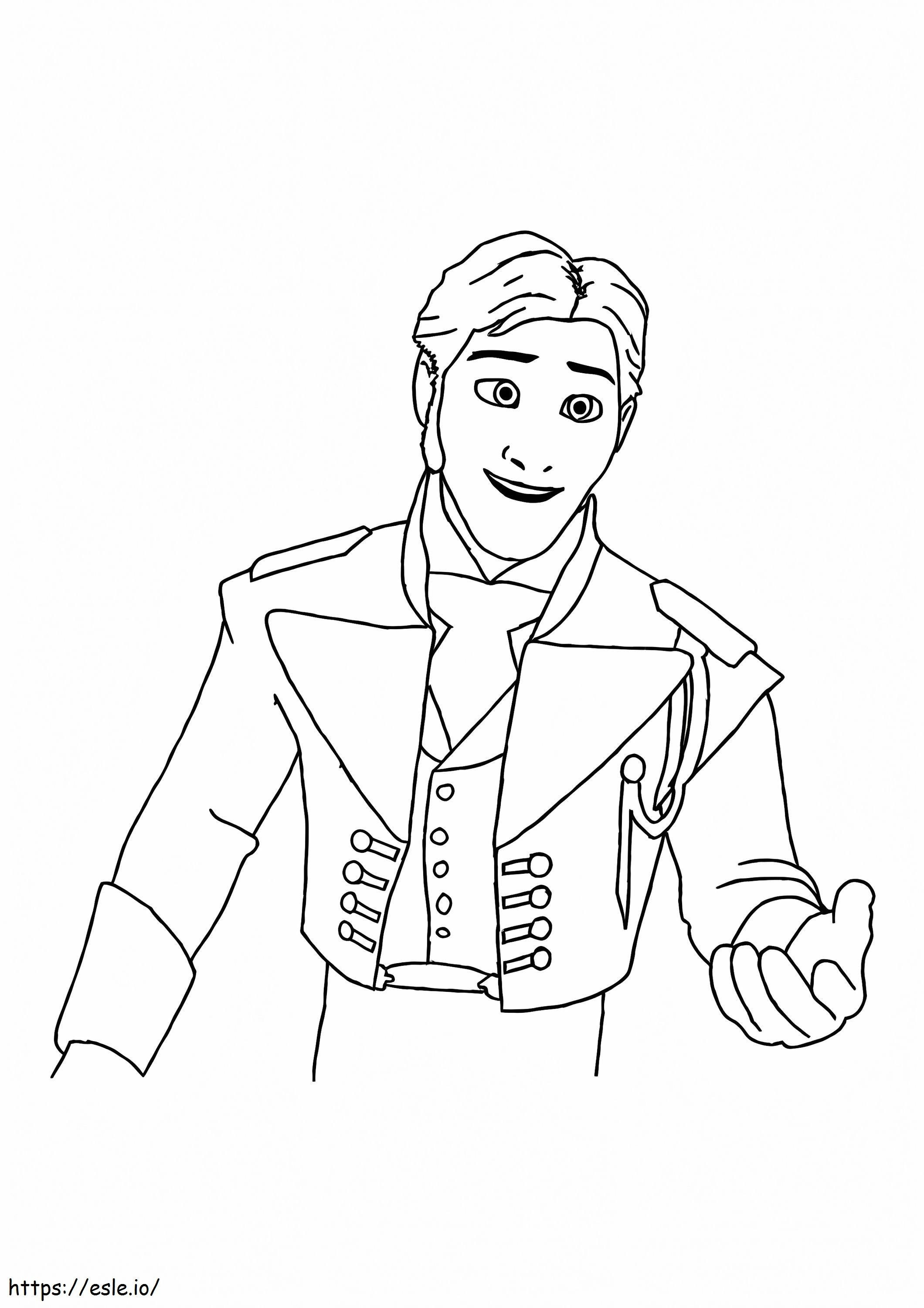 Príncipe Hans está sorrindo para colorir