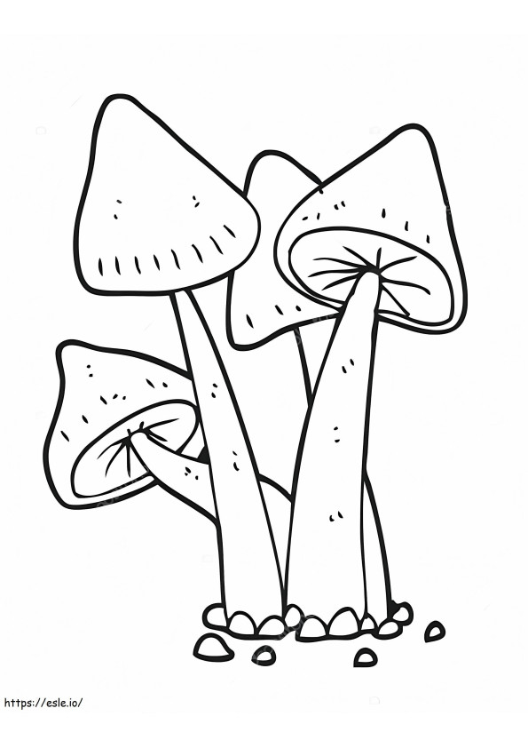 Mushrooms 6 coloring page