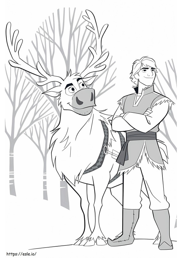 Frozen 2 Kristoff And Sven 683X1024 coloring page