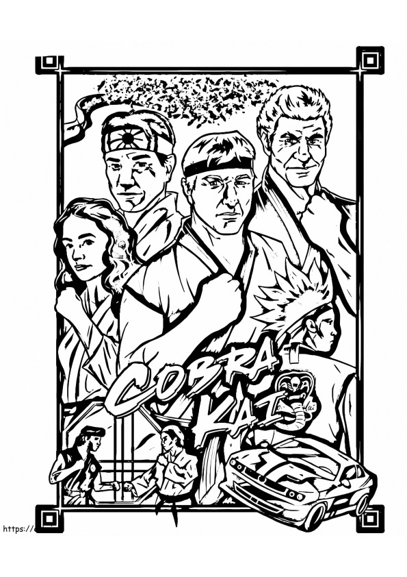 Characters From Cobra Kai 1 coloring page