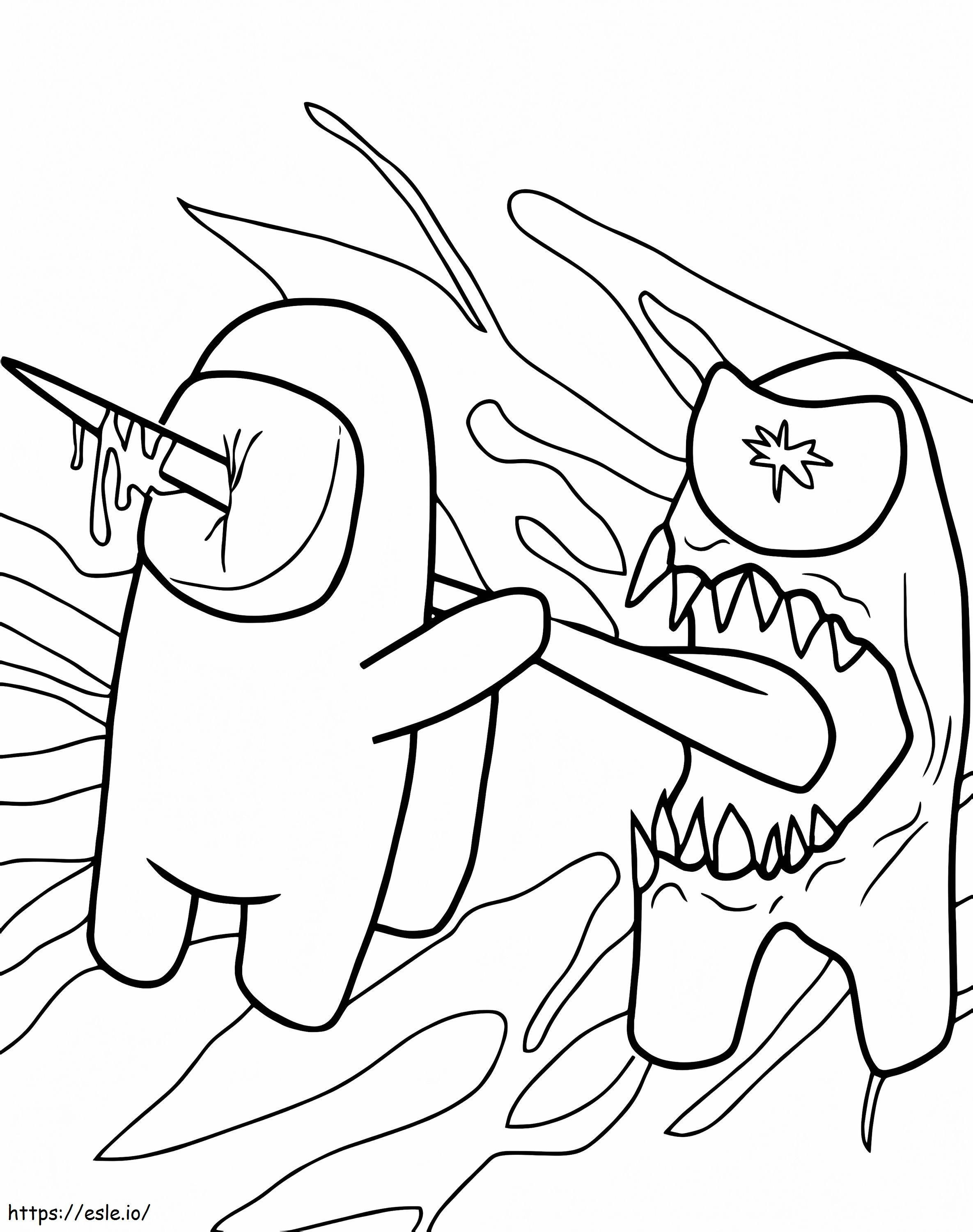 Killing Crewmate coloring page