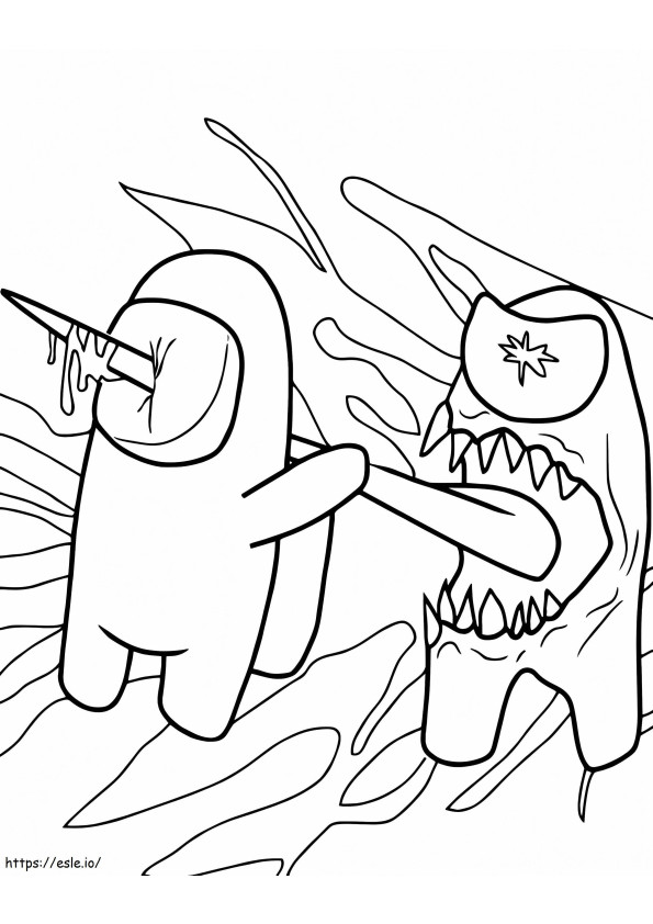 Killing Crewmate coloring page