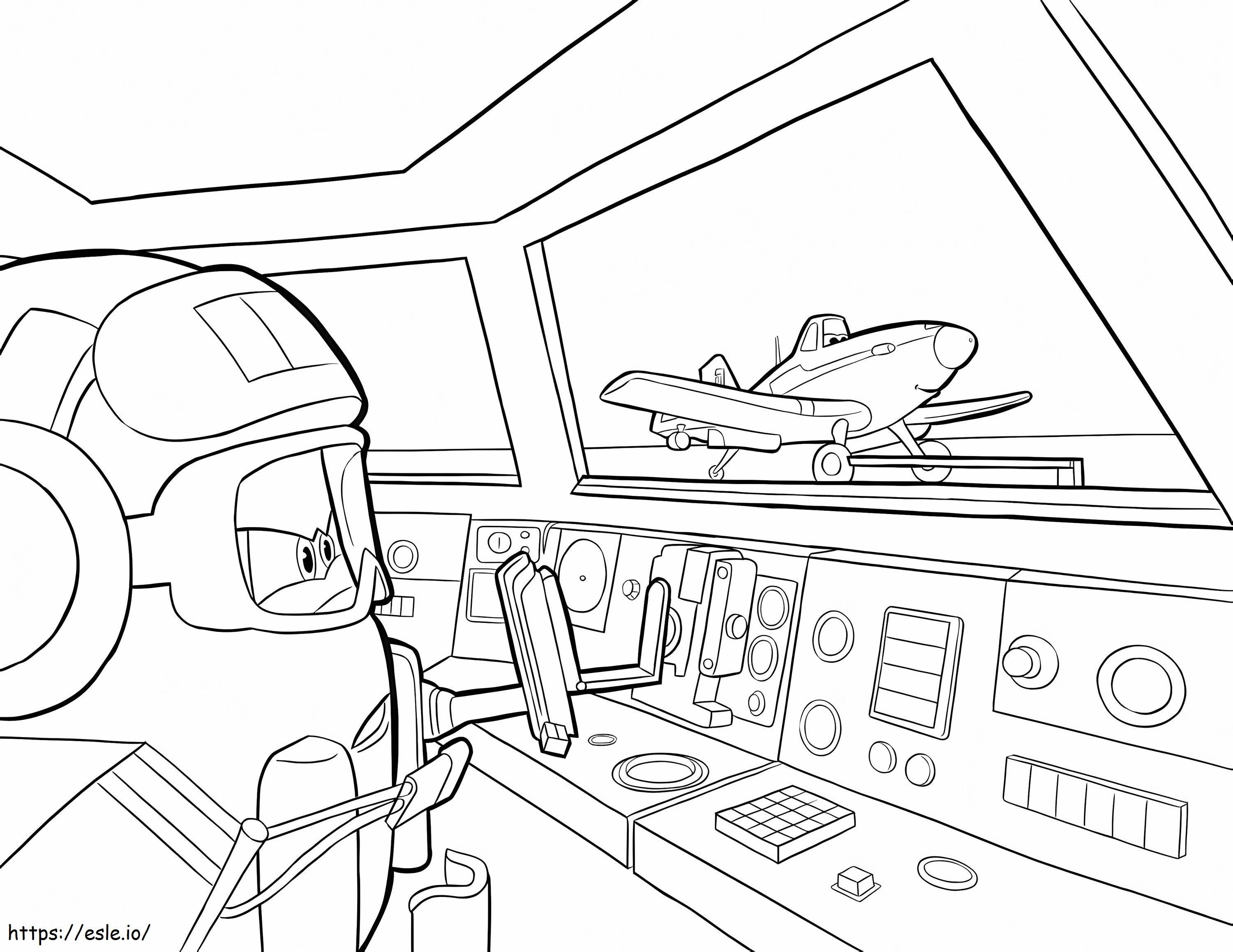 Dusty Crophopper Prepares To Qualify coloring page